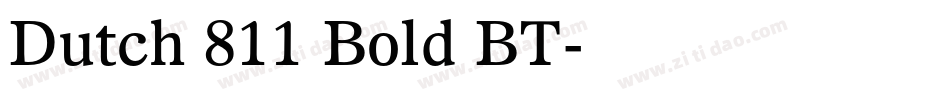 Dutch 811 Bold BT字体转换